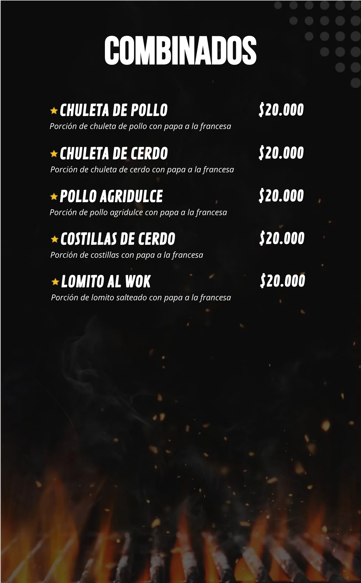 Combinados con precios